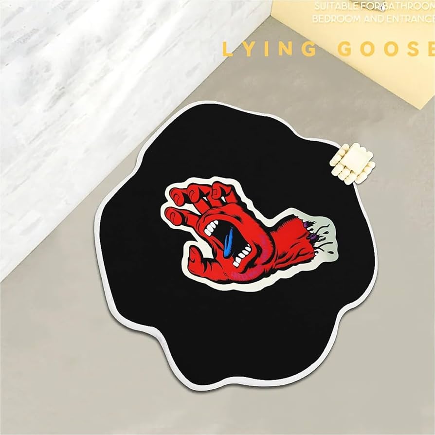 SANTA CRUZ ラグ超限定ラグマット 新品 SANTA CRUZ Classic Dot Rug (BLACK/RED/YELLOW) サンタ